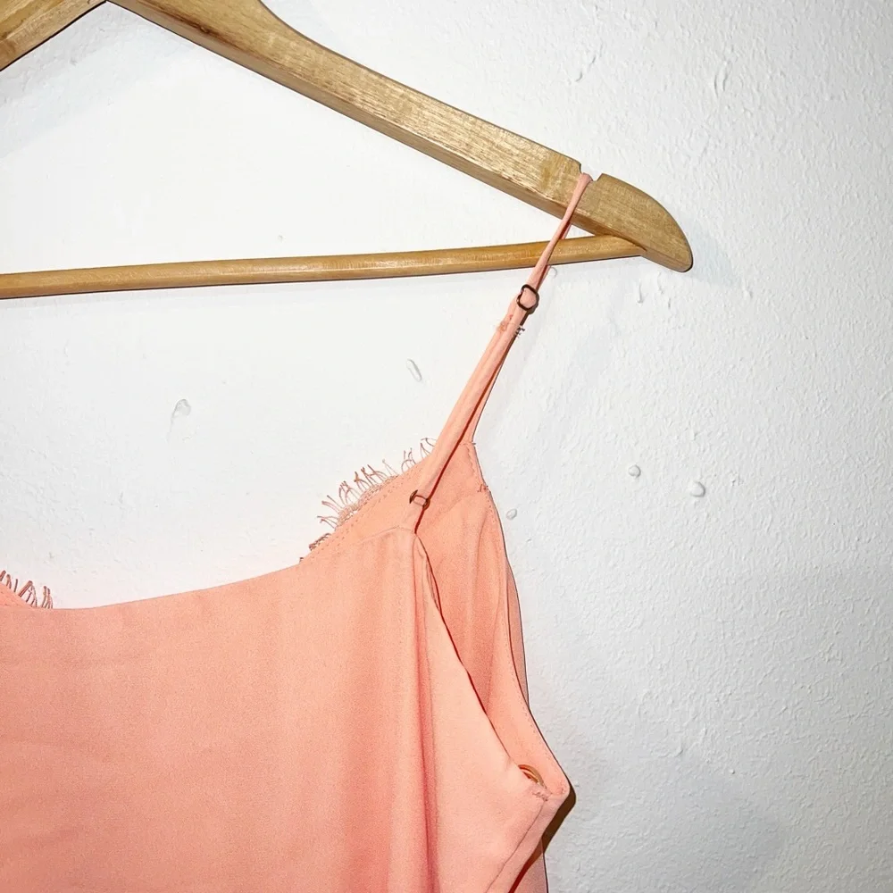 Melrose and market peach lined lace tank top new - Picture 10 of 11